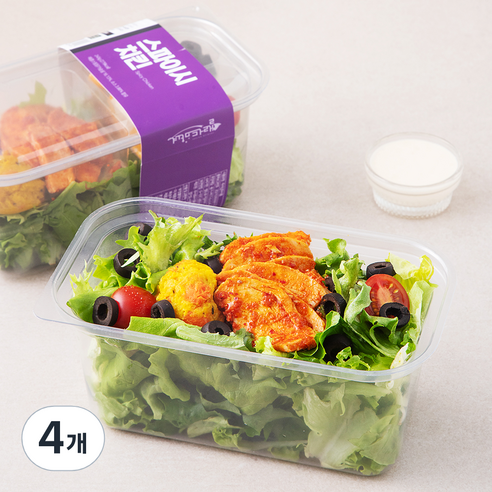 샐러드마녀 스파이시치킨 샐러드, 245g, 4개