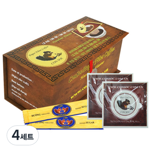콘삭 페이퍼필터 헤이즐넛향 커피, 4세트