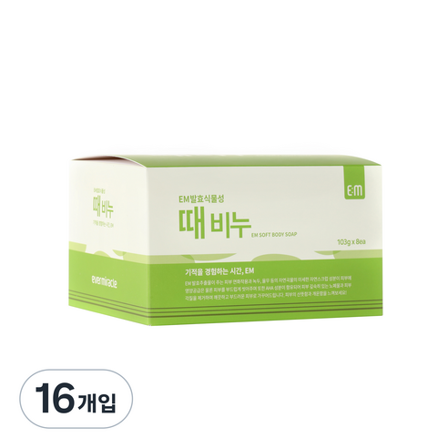 에버미라클 EM발효 식물성 때비누, 100g, 16개