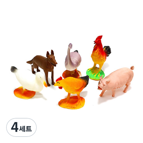 캐스비 네이처 그린사파리 피규어 농장동물, 4세트