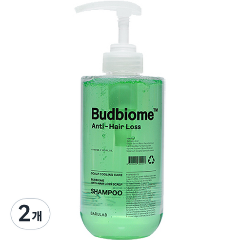 바루랩 버드바이옴 안티 헤어 로스 스칼프 탈모 샴푸, 2개, 500ml