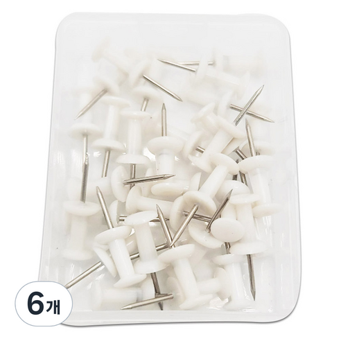 마다꾸미 압정 화이트, 6개, 30개입