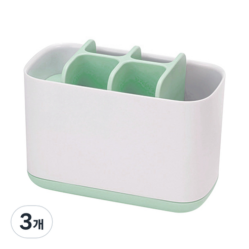 블럭마트 북유럽풍 칫솔꽂이 L, 그린, 3개