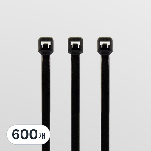 솔탑 전선 정리 케이블 타이, 600개, 흑색
