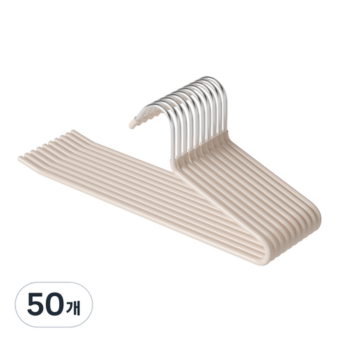 코멧 홈 논슬립 바지걸이, 베이지, 50개