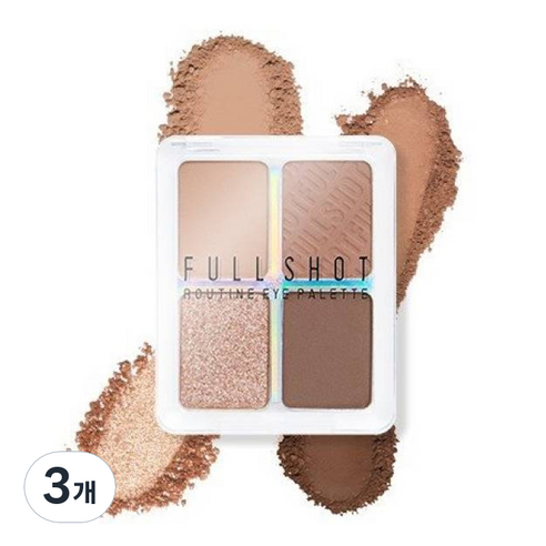 어퓨 풀샷 루틴 아이 팔레트, 3호 Stubborn Teddy, 3개