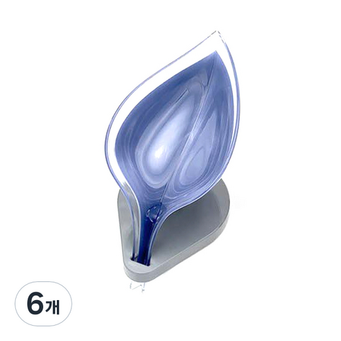 나뭇잎 비누 받침, 다크블루, 6개