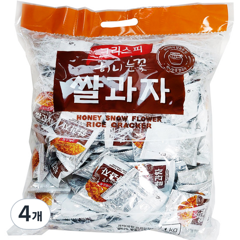 크리스피 허니눈꽃 쌀과자, 920g, 4개