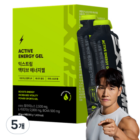 익스트림 액티브 에너지젤 14p, 560g, 5개