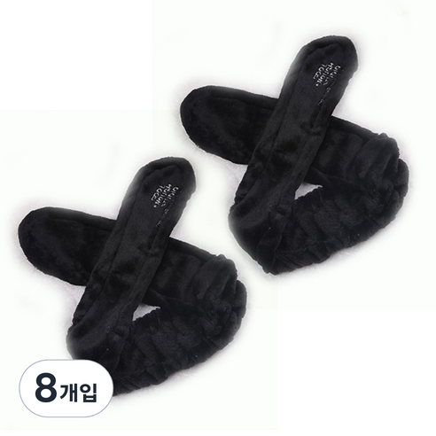 블럭마트 세안 밴드 토끼, 블랙, 8개
