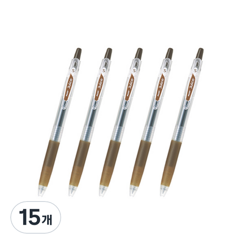 파이롯트 쥬스 젤잉크펜 0.38mm, 커피 브라운, 15개