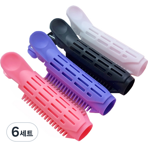 그레이거 뿌리 볼륨 집게 4종 세트, 6세트, 핑크, 퍼플, 블랙, 화이트