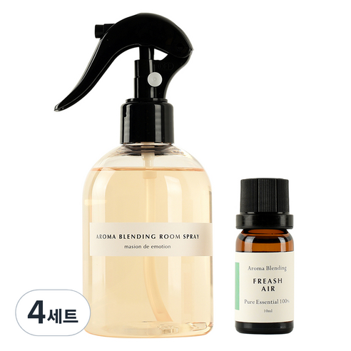 소소코 건강한 자연의 향기 아로마블랜딩 룸스프레이 프레쉬에어 250ml, 4세트