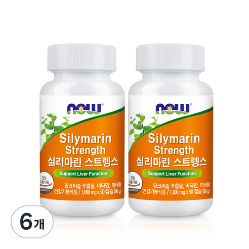 나우푸드 실리마린 스트렝스 90g, 90정, 6개