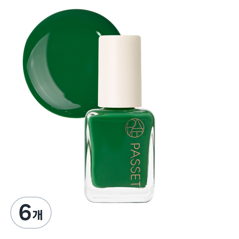 파셋 셀럽 네일컬러 폴리쉬 매니큐어 7ml, 에메랄드그린, 6개