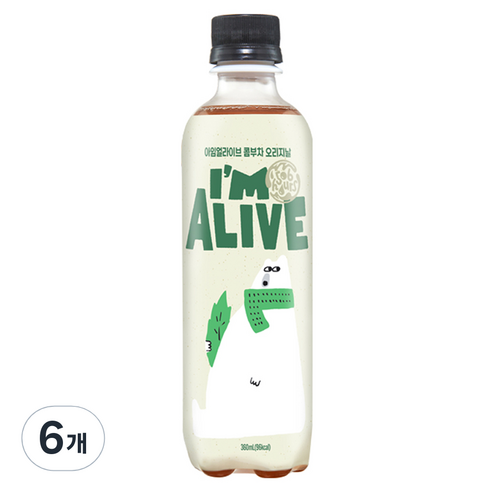 아임얼라이브 콤부차 오리지날, 360ml, 6개