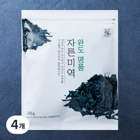 주일 완도 명품 자른미역, 4개, 250g
