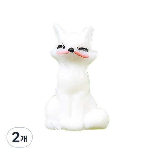 라벤티아 귀여운 폭스 여우 미니어처 화이트, 2개