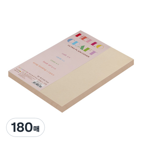 종이문화 친환경색지 레인보우카드 No.3 베이지, B5, 180매