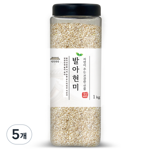 건강곡간 발아현미, 1kg, 5개