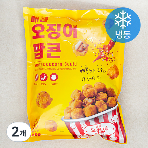 매콤 팝콘 오징어 (냉동), 2개, 800g