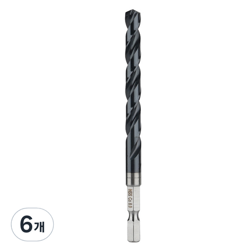 이엑스파워 이지 코발트 육각 드릴 M 8 EKD-80H, 6개