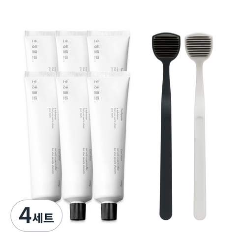 생활도감 치약 6p + 혀클리너 2p, 4세트