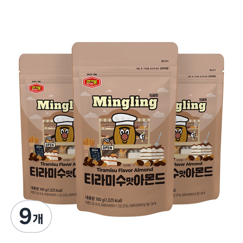 머거본 티라미수맛 아몬드, 180g, 9개