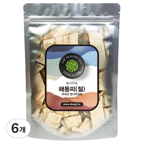 동이약초 국내산 해동피 절 엄나무껍질, 150g, 6개