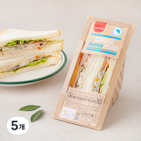 삼립 참치마요 샌드위치, 145g, 5개
