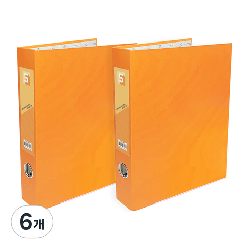 투코비 도노 D링 바인더 3공 A4 5cm, 주황, 6개