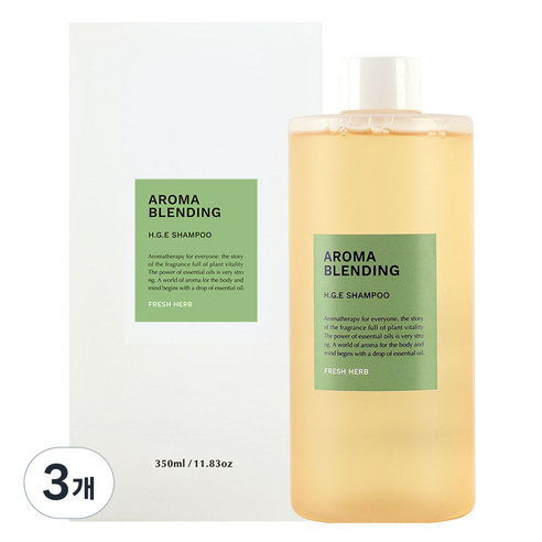 소소코 아로마 HGE 샴푸 프레쉬허브, 3개, 350ml