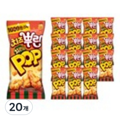 오리온 치즈뿌린 치킨팝, 65g, 20개