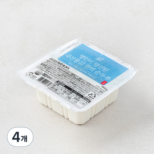 한둘 명인이 엄선된 국산콩으로 만든 손순두부, 140g, 4개