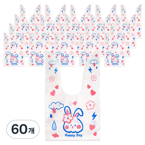 러블리 미니 포장 구디백, 토끼별해피데이, 60개