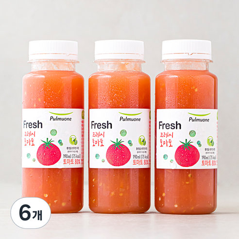 풀무원 프레시 토마토 주스, 190ml, 6개