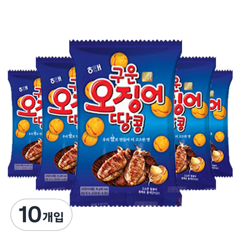해태제과 구운 오징어 땅콩, 98g, 10개