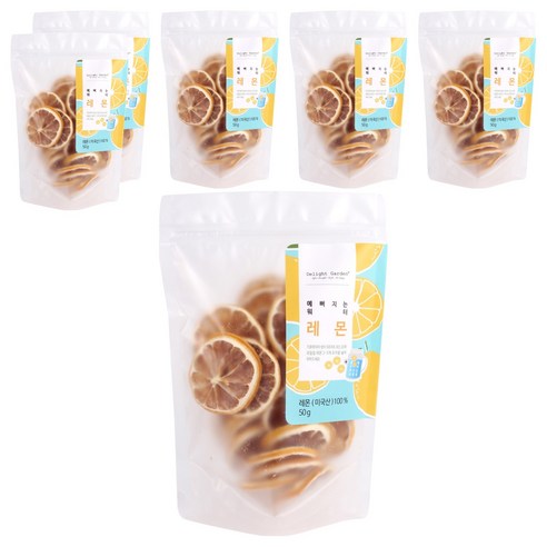 딜라잇가든 예뻐지는 워터 레몬칩, 50g, 6개