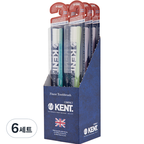 켄트 오리지날 콤팩트 초극세모 칫솔, 6개입, 6세트