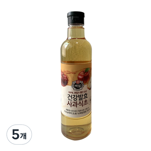백설 건강발효 사과식초, 800ml, 5개