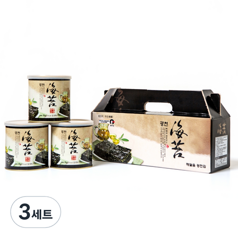 광천 재래 캔김 35g, 3세트