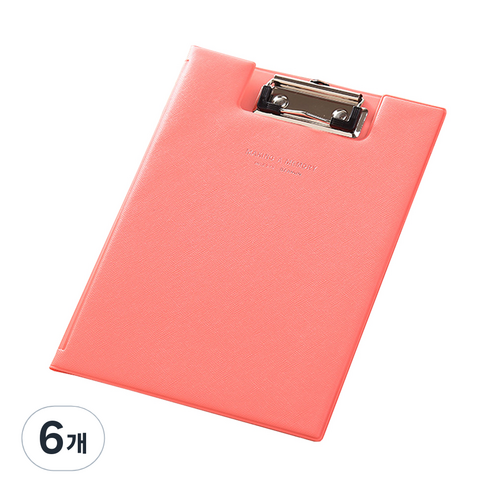 동아피엠에스 가죽 커버 클립보드 31.5 x 22.5 cm, 로즈레드, 6개