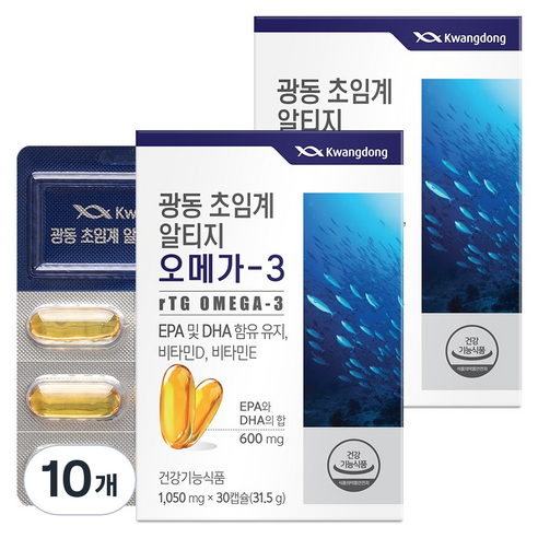 광동 초임계 알티지 오메가3 31.5g, 10개, 30정