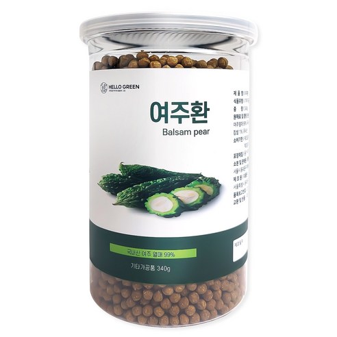 헬로우 그린 국산 여주환, 1개, 340g