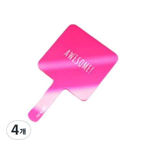 핑크캔디 미니 손거울, 어썸 핑크, 4개