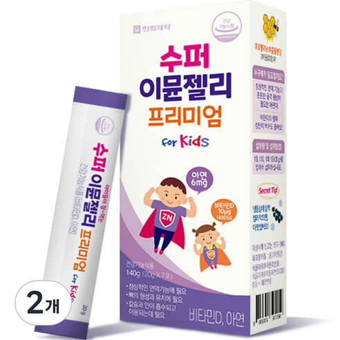 한화제약 수퍼 이뮨젤리 프리미엄 7p, 2개, 140g