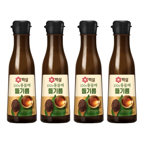 백설 통들깨 들기름, 160ml, 4개