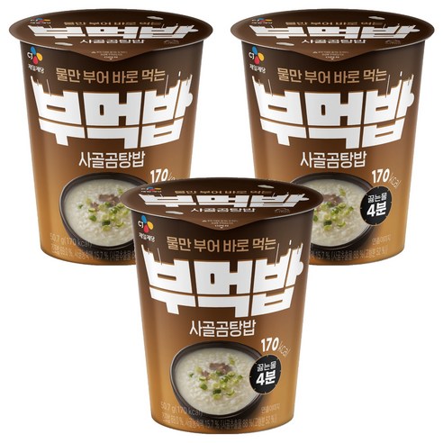 CJ제일제당 부먹밥 사골곰탕밥, 3개, 50.7g