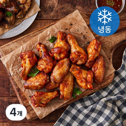 청년푸줏간 윙봉콤보 스파이시 2인분 (냉동), 4개, 450g