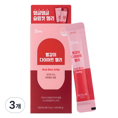 GRN 빨강이 다이어트 젤리 14p, 280g, 3개